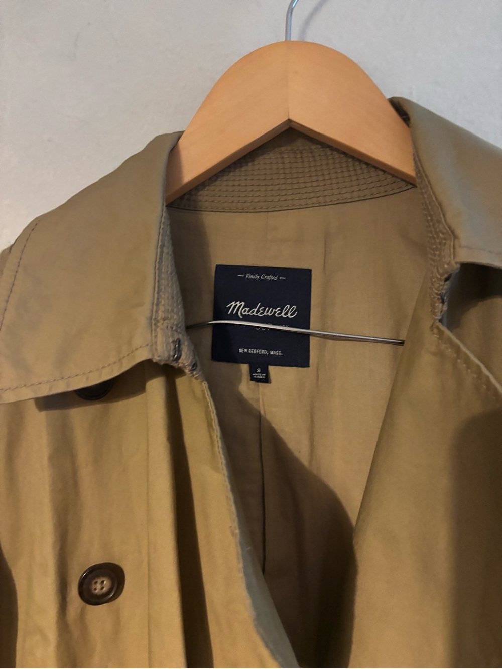 Madewell Tan Trench Coat - Picture 3 of 5